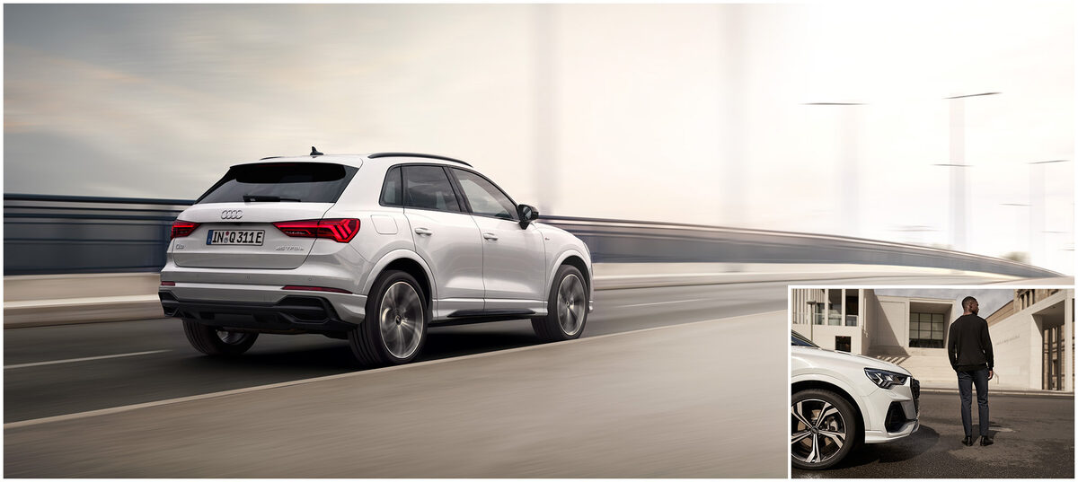 Powerful, progressive, efficient&nbsp;– <b>MARCUS PHILIPP SAUER</b>&nbsp;photographs the brand-new <b>AUDI Q3 TFSi e</b> with plug-in hybrid drive for PHILIPP &amp; KEUNTJE in Berlin