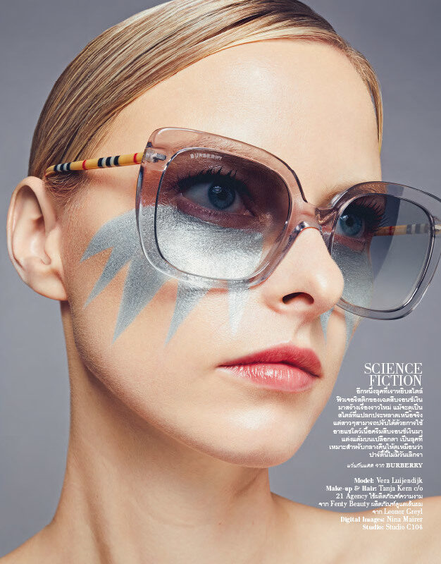 ‘The Face As Canvas’ - ELLE THAILAND beauty editorial with hair &amp; make-up by <b>Tanja KERN c/o BIGOUDI</b> (photographer: Per Florian Appelgren)