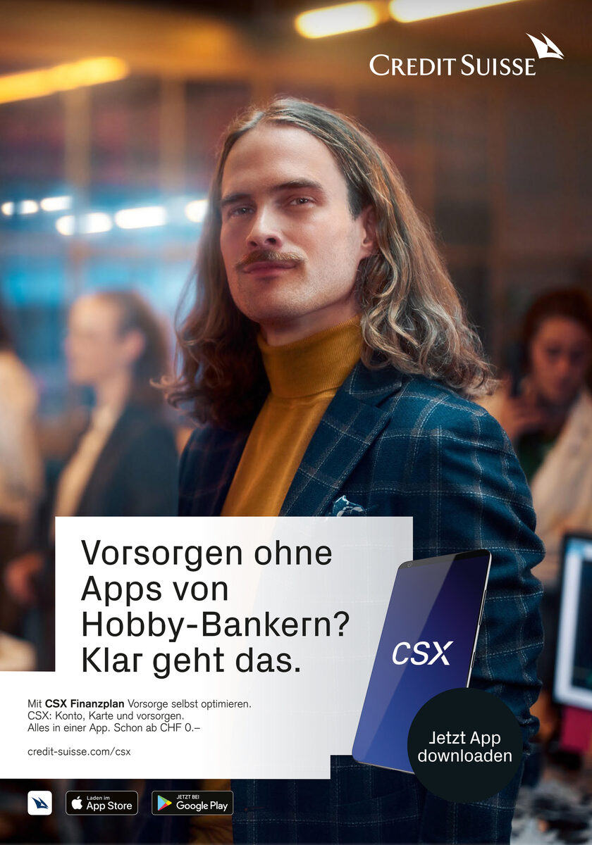 CSX – Digital banking for every day : Per KASCH c/o SEVERIN WENDELER photographs the campaign for the new CREDIT SUISSE APP for thjnk Zurich