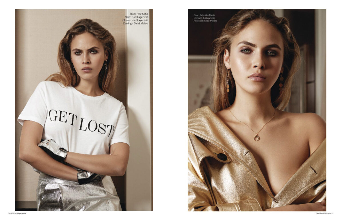 Fashion photographer CARINA JAHN presents you her cover & editorial shoot with model, actress and influencer Elena Carrière for TREND PRIVÉ magazine on GoSee.NEWS