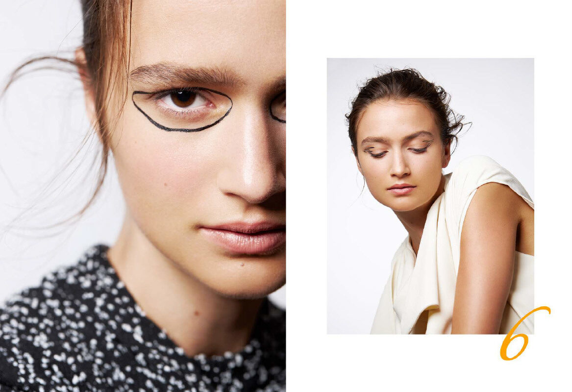 Silke Schlotz photographs ‘Get in Line’ for ELLE KAZAKHSTAN - hair & make-up by Suzana SANTALAB c/o BIGOUDI