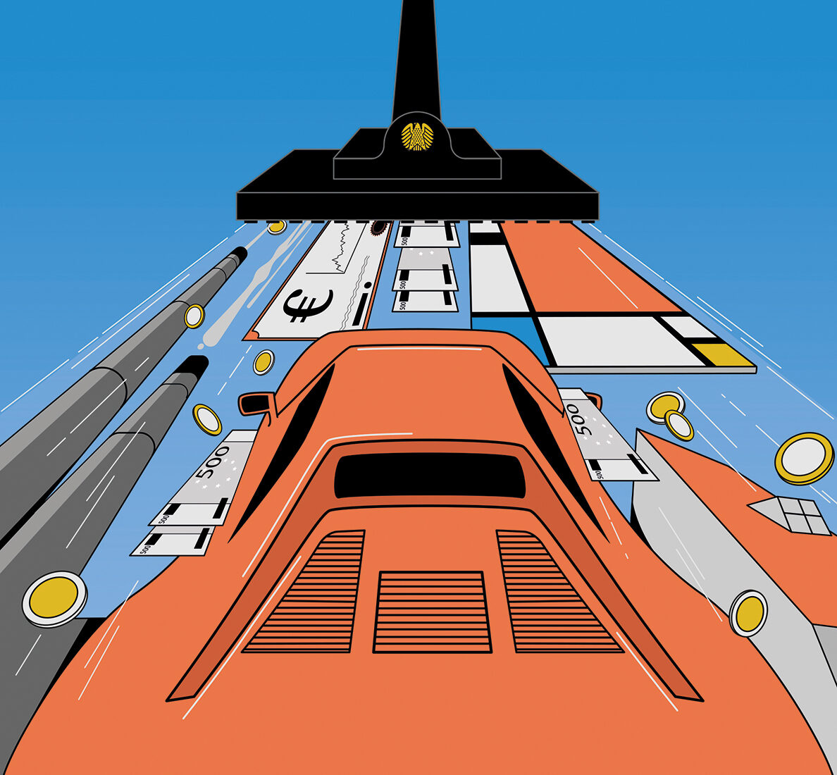 Wirtschaftswoche illustration by Matthias Seifarth c/o WILDFOX RUNNING plus personal works