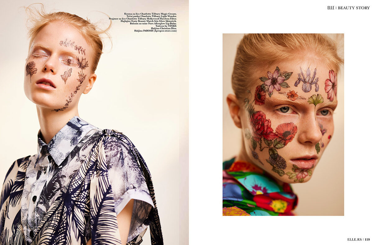 ‘Float like a butterfly, sting like a bee’ – hair & make-up by Tanja KERN c/o BIGOUDI for ELLE SERBIA