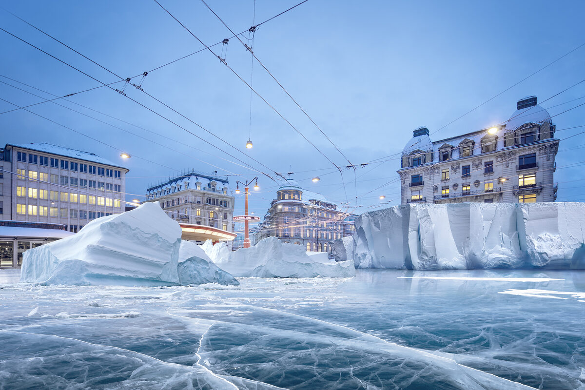 ‘Biel with an ice age ahead’ – the image campaign for hockey season 2021/22 by Inflagranti Communications, post-produced by PATRICK SALONEN on GoSee