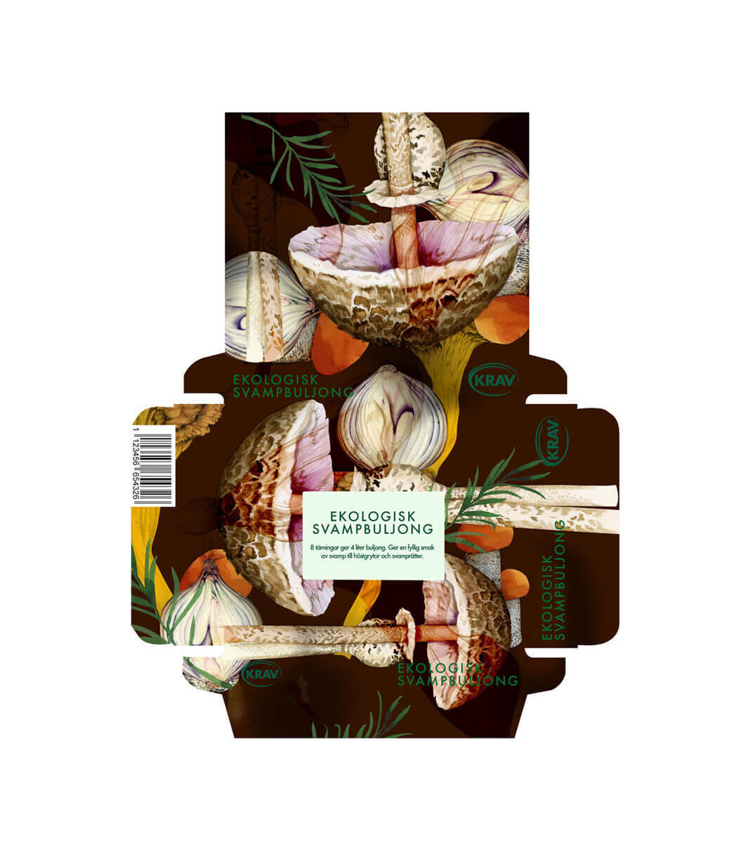 Right on time for Christmas – packaging design for EKOLOGISK FISKBULJONG by Lina EKSTRAND c/o WILDFOX RUNNING
