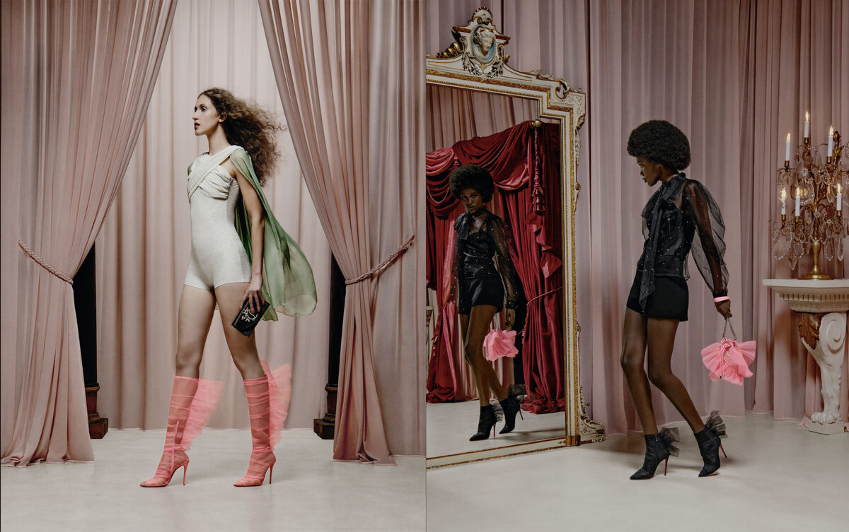 BILLY & HELLS, aka Anke Linz and Andreas Oettinger, photograph LOUBOUTIN S/S ‘22 SHINE BRIGHT – with hair & make-up by Gabrielle THEURER c/o BASICS.BERLIN, and we have a motif for you on GoSee.NEWS