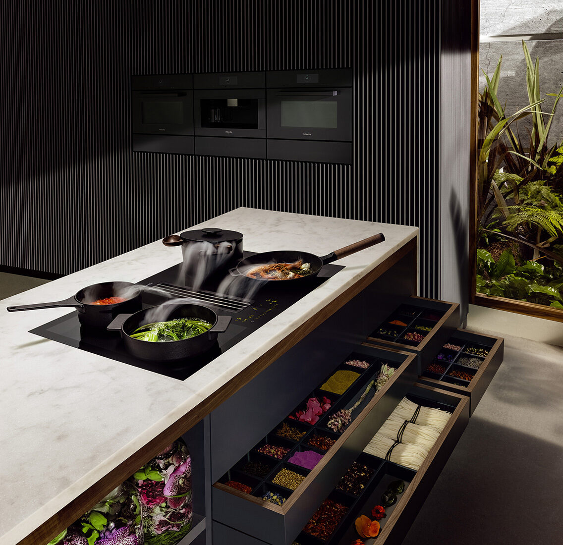 MIELE Gen 7000 Kampagne 'Two in One' mit artifizieller Gemüse-Formation von Still Lifer Ragnar SCHMUCK c/o NERGER M&O für Select Worldwide
