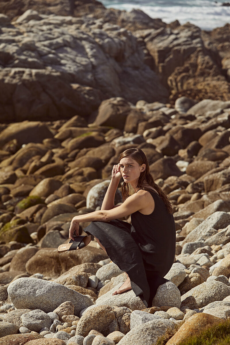 ‘Durable, wearable, beautiful staples made to last, …’ – <b>Annie EDMONDS c/o ALYSSA PIZER MANAGEMENT</b> photographs actress and model Katy O’Kane for <b>AMERICAN GIANT</b>