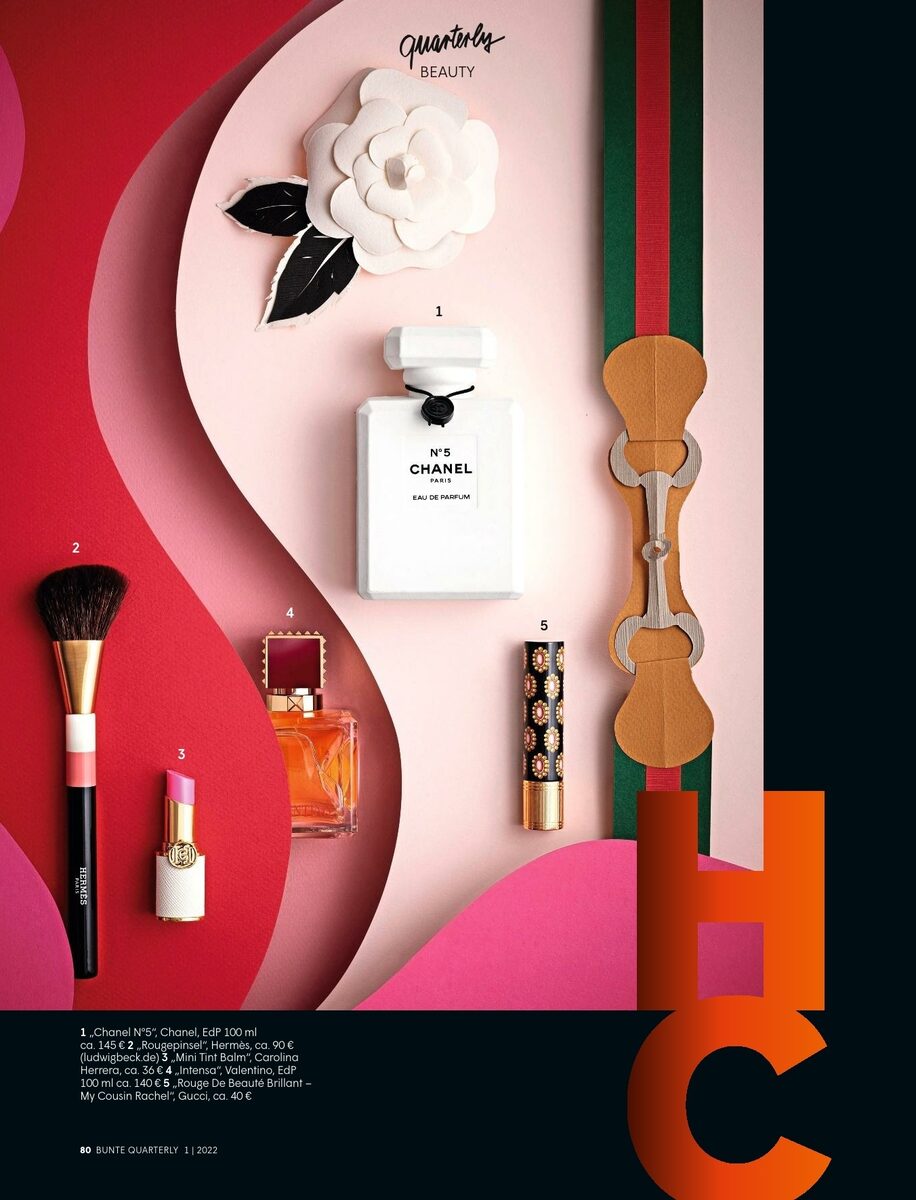 ‘Paper Perfect’ – Julia RIEDEL c/o LES ARTISTS by Josef Stockinger delivers paper artwork for the BUNTE editorial by photographer Andreas Achmann