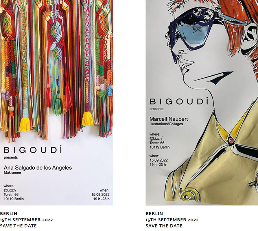 Save the Date : <b>MARCELL NAUBERT </b>Illustration and <b>ANA SALGADO DE LOS ANGELES</b> Macramé present new work in the <b>LIZZN Showroom</b> – 15 September on Torstrasse, Berlin