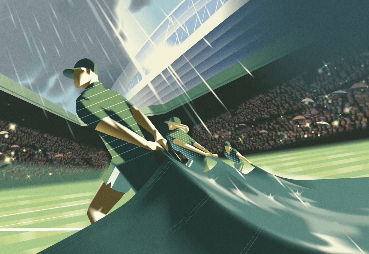 ‘The Stage Awaits’ – WIMBLEDON CHAMPIONSHIPS 2022 with vintage-inspired illustrations by Mads BERG c/o AGENT MOLLY & CO