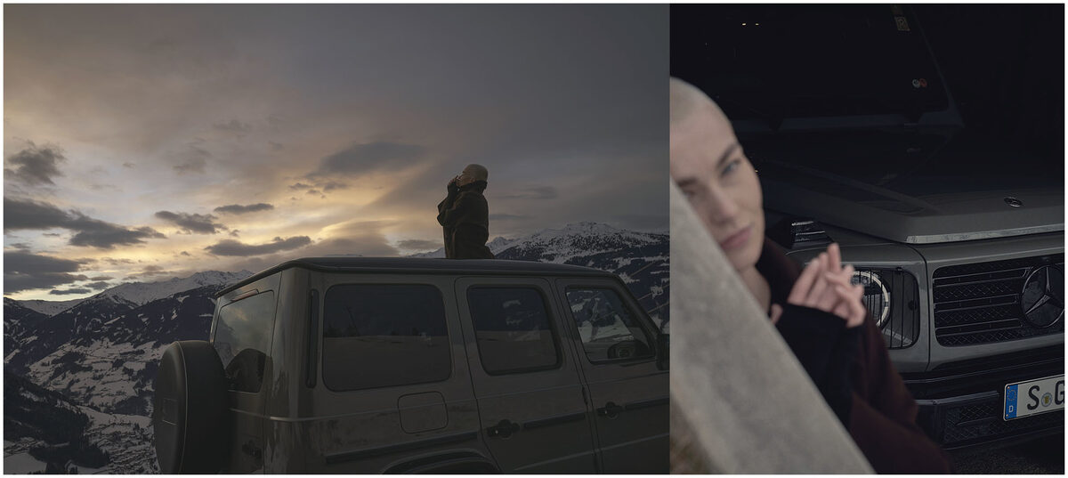 MARCUS PHILIPP SAUER photographs for the MERCEDES BENZ G-CLASS MANUFAKTUR in the mountains of Tyrol (agency: Banauten)