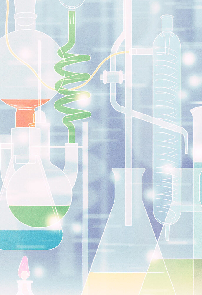 Active agents against cancer – <b>Isabel SELIGER c/o SEPIA</b> illustrates for the research at the German Cancer Research Center DKFZ for <b>EINBLICK MAG</b>