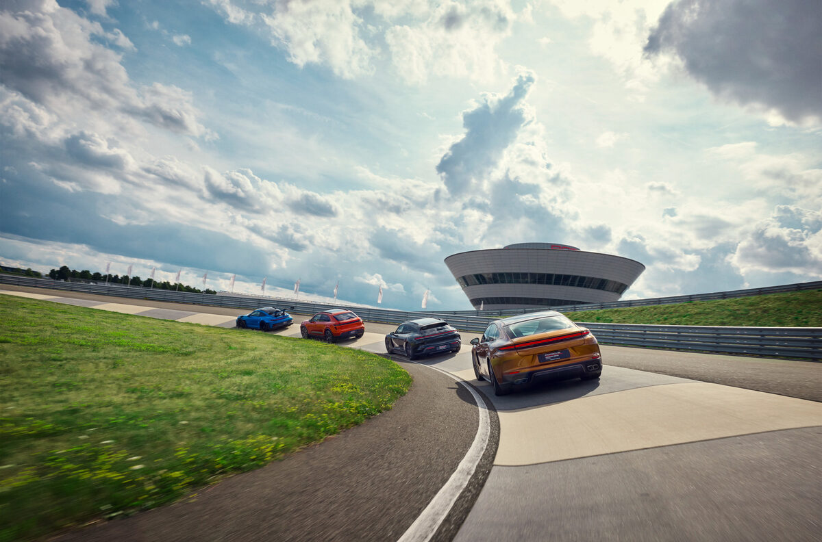 PORSCHE shoot at the Porsche Experience Center in Leipzig with MARC AND DAVID for Grabarz & Partner and creative retouch by STEFAN EISELE POSTPRODUCTION