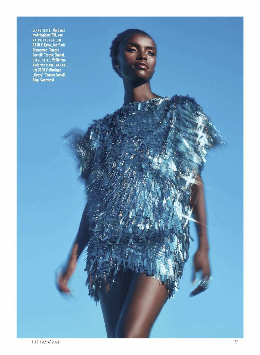 ELLE cover & ‘Dream Worlds’ editorial with hairstyling by ANJA FICHTENMAYER c/o les ARTISTS by Josef Stockinger