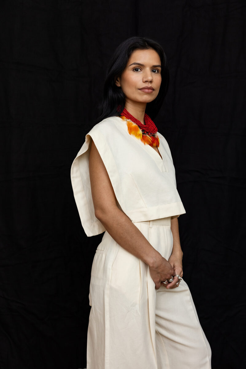 Activist <b>Nina Gualinga</b> in a portrait by<b> Fredrik Skogkvist c/o Agent Molly &amp; Co </b>for <b>COSAS MAG</b>