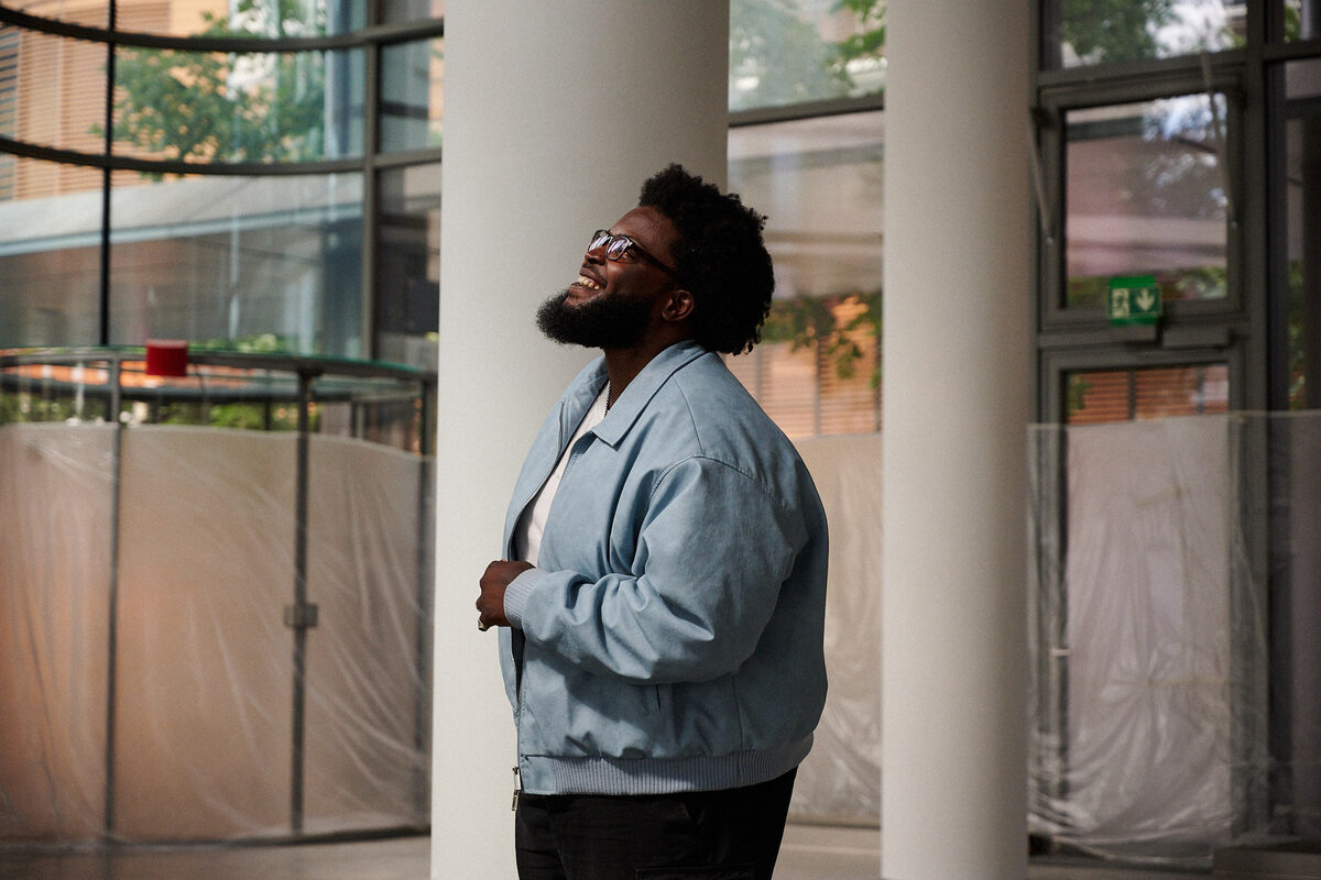 Musician Andrew Aigbe in a portrait by Matthias WEHOFSKY c/o JULIA WALDMANN