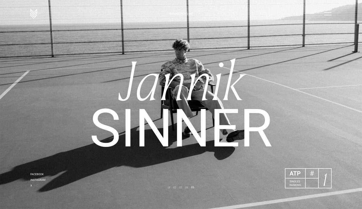 ‘FROM THE SLOPES TO CENTER COURT’ - tennis pro<b> Jannik Sinner</b> photographed by <b>Carolin UNRATH c/o UPFRONT&nbsp;</b>