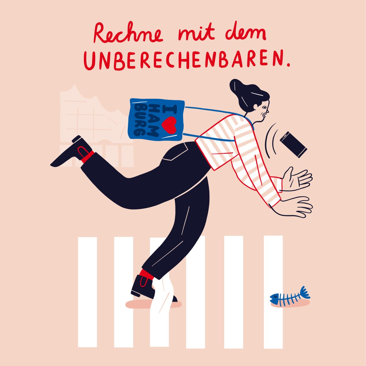 'Hamburg – Gib 8' - <b>Veronika KIENEKE c/o&nbsp;VISUALEYES ARTISTS</b> illustrierte die <b>Kampagne der Stadt Hamburg</b> zur Sensibilisierung für das richtige Verhalten im Straßenverkehr