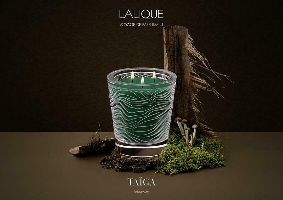 'LALIQUE - Voyage de parfumeur' - Marie-Christine GERBER c/o VISUALEYES inszeniert die zwei Duftkerzen Le Cenote und Taiga für den französischen Luxusgüterkonzern, bekannt für Schmuck, Parfüm und Glasobjekte
