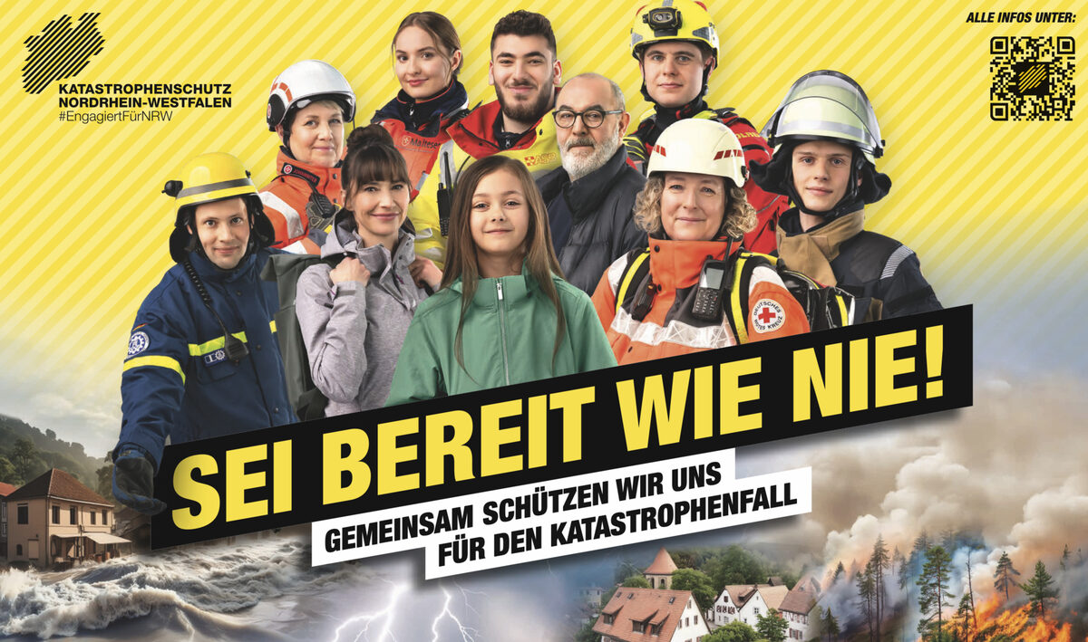 'Ready like never before' - <b>BRÜDERCHEN &amp; SCHWESTERCHEN</b> cast models Gioia K. and Anne G. for the new <b>NRW disaster control campaign</b>