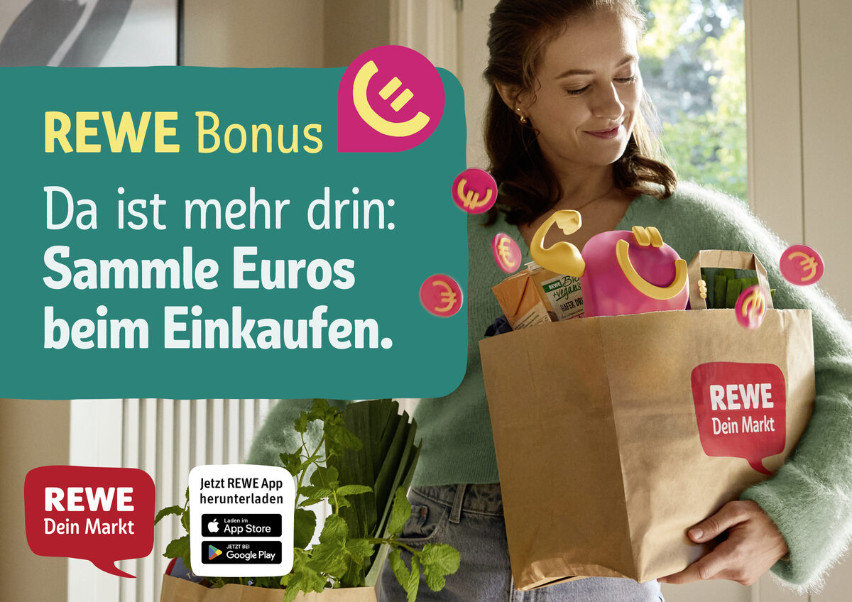 Shopping and saving with REWE - <b>Katharina BOHM c/o KLAUS STIEGEMEYER</b> photographs the <b>REWE 'Bonus' campaign</b>