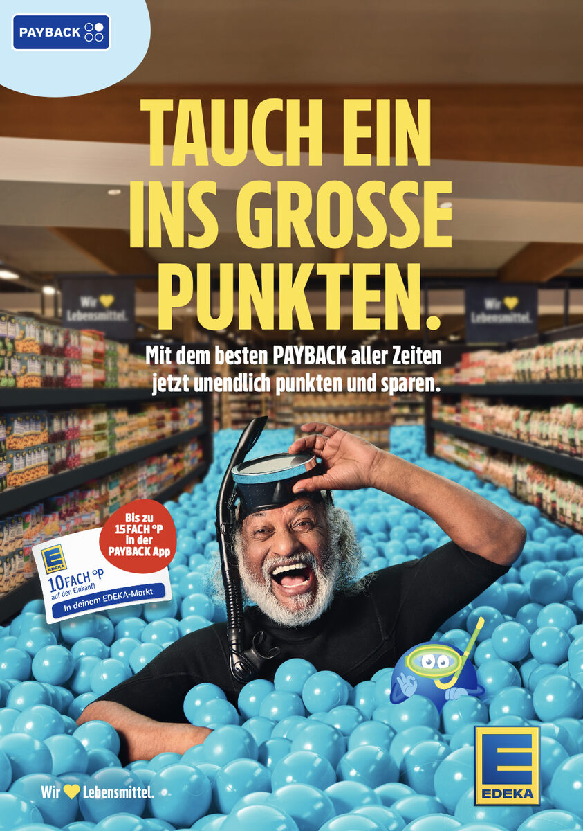 Linda SCHÄFFLER c/o VISUALEYES ARTISTS photographs two advertising motifs for EDEKA PAYBACK