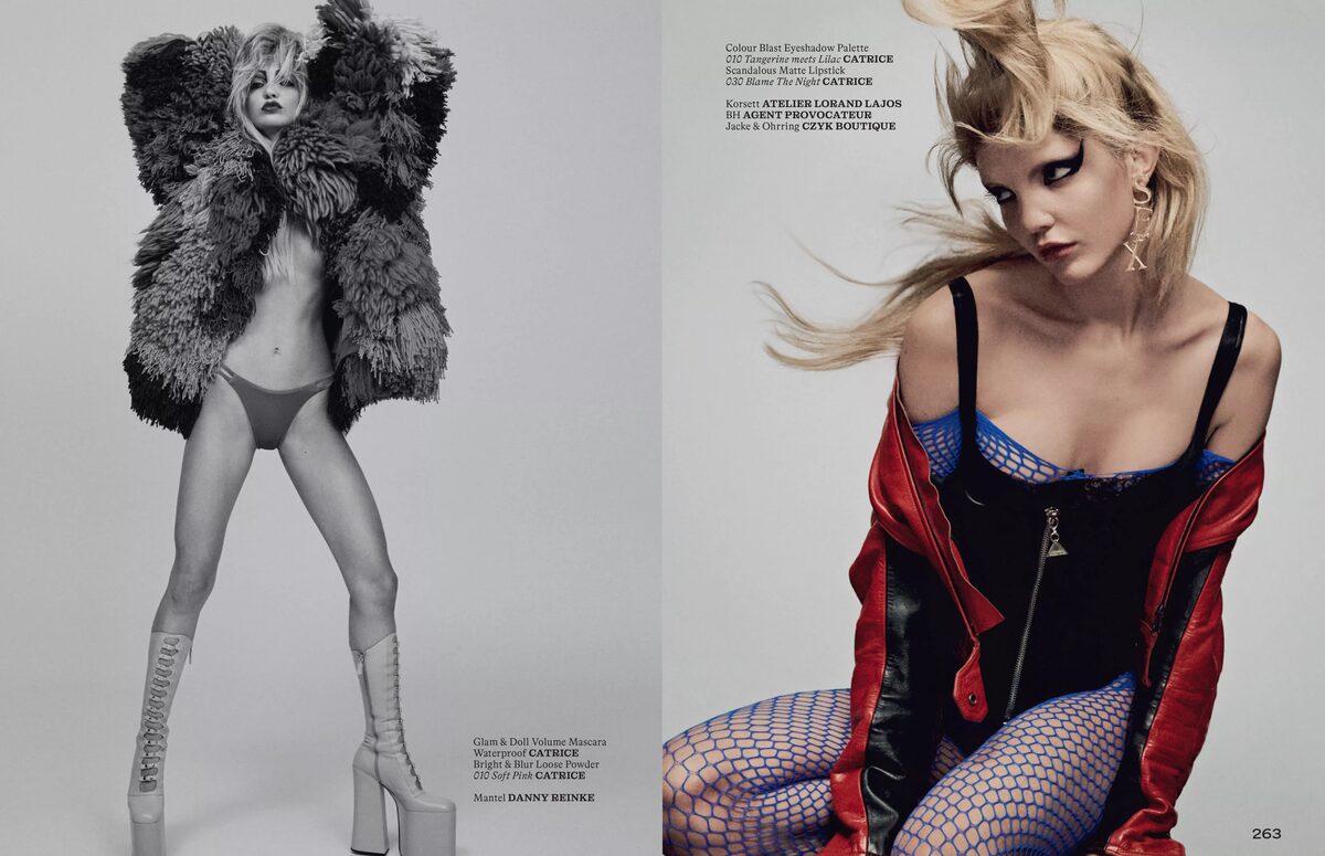 70 years of <b>NINA </b>- TUSH x CATRICE COSMETICS pay homage to singer Nina Hagen, the editorial was post-produced by <b>ONE HUNDRED BERLIN</b>