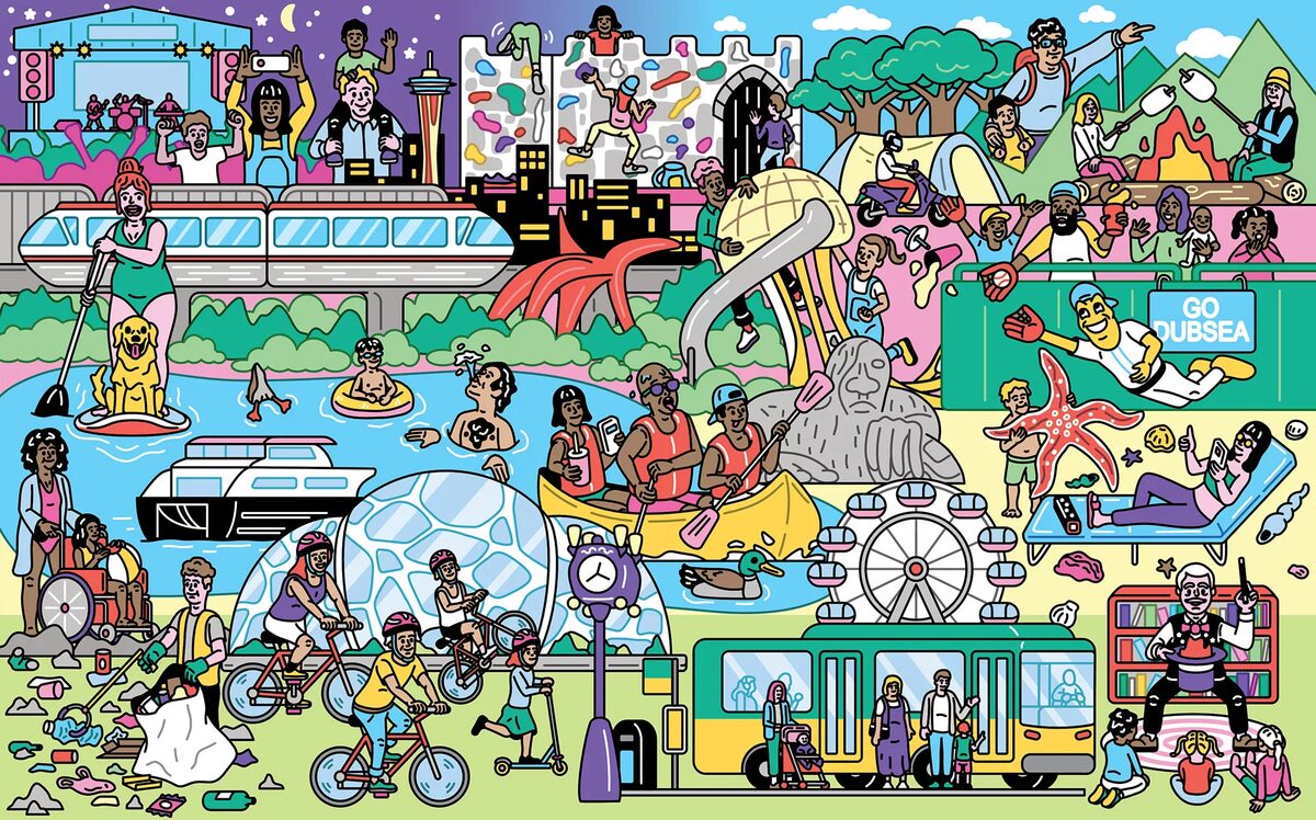 Brand new work for<b> Seattle Met Magazine</b> about what to do in Seattle with your kids in Summer - by <b>James Clapham c/o MAKING PICTURES</b>