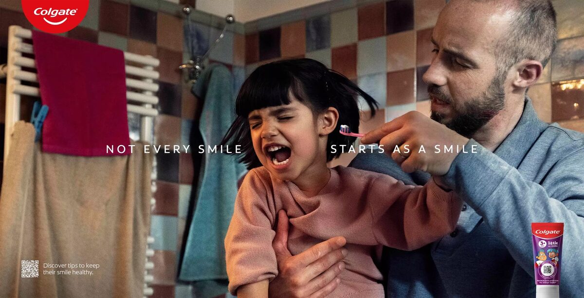 'Not every smile starts as a smile' - <b>Peter FUNCH c/o EMEIS DEUBEL</b> photographed and filmed for&nbsp;<b>COLGATE</b> commissioned by ad agency VML France