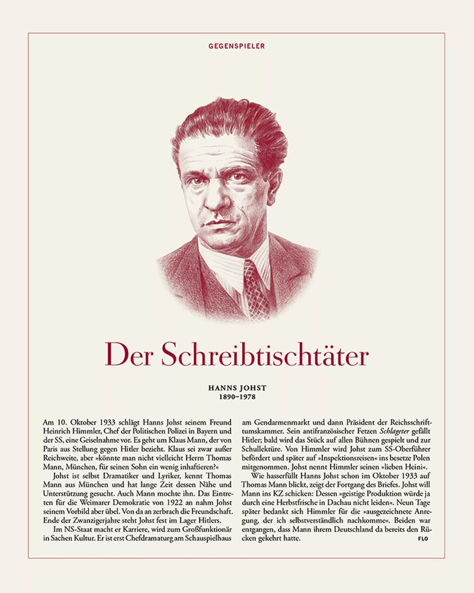 Thomas Mann: Writer, Exile, Democrat - illustrated by JINDRICH NOVOTNY c/o 2AGENTEN for ZEIT GESCHICHTE