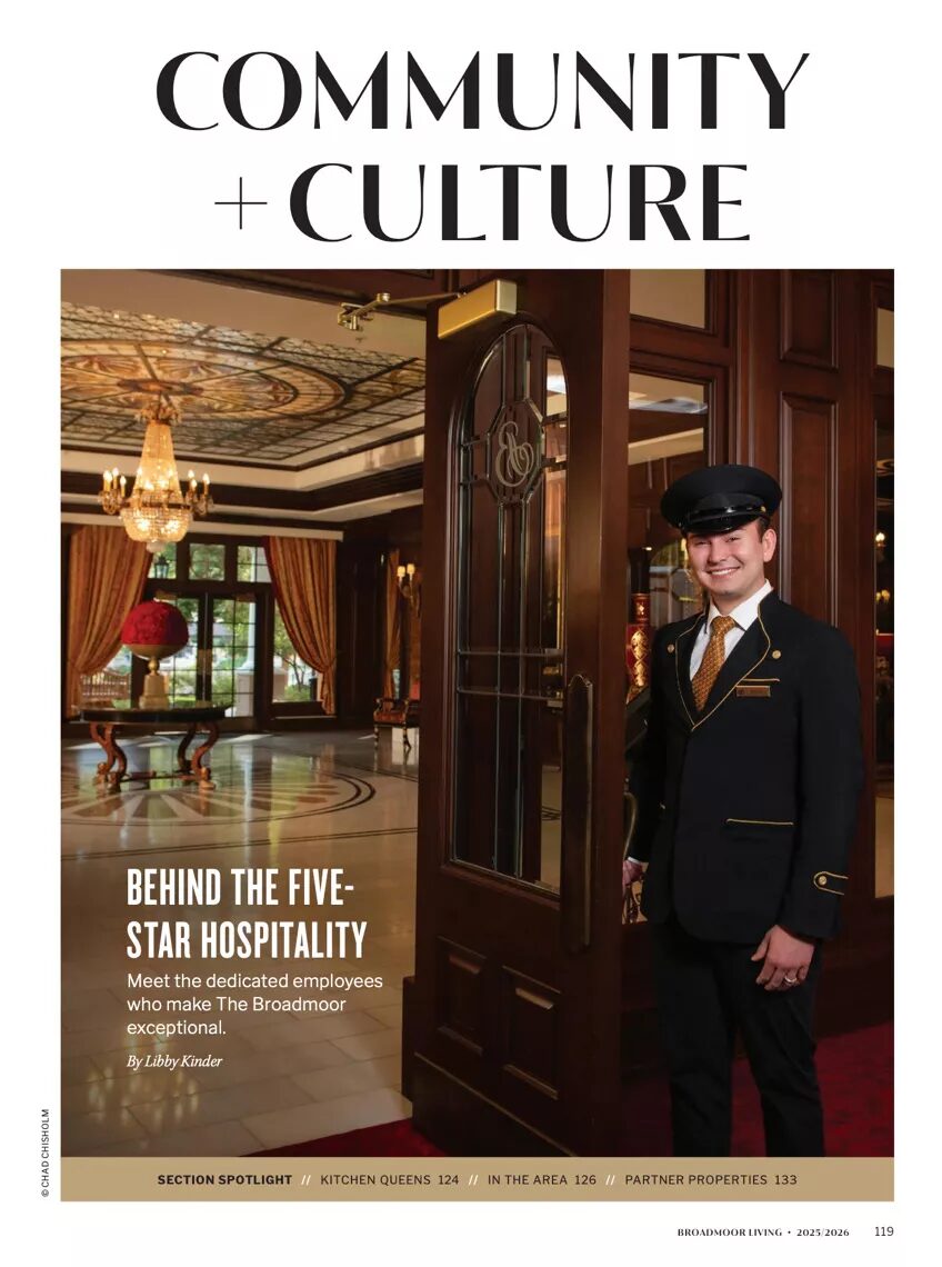 Savor, Explore, Style - <b>Chad CHISHOLM c/o ANDREA HEBERGER</b> fotografiert für das <b>The Broadmoor Magazine </b>des gleichnaimgen, in Colorado gelegenen 5 Sterne Hotels <b>THE BROADMOOR</b>