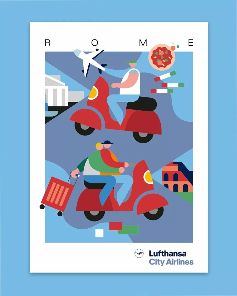 2AGENTEN : 'Lighthouse' Fenster Displays für HERMÈS Hong Kong -- PLUS: Illus für LUFTHANSA CITY AIRLINES, WELTKUNST, HAUFE LEXWARE, DIE GRÜNEN, Chanel und Balmain & grafische Flagship Stores