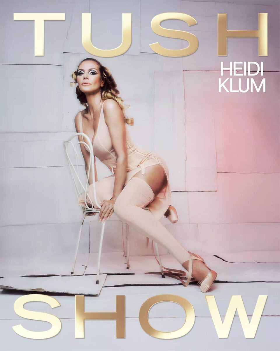BALLSAAL ARTIST MGMT: Heidi Klum x Armin Morbach - a tribute to Veruschka von Lehndorff in TUSH MAG, 'MEGATRON' a photo, 3D and AI project about decay, identity and radical authenticity, and the MÜHLE shaving culture grooming special