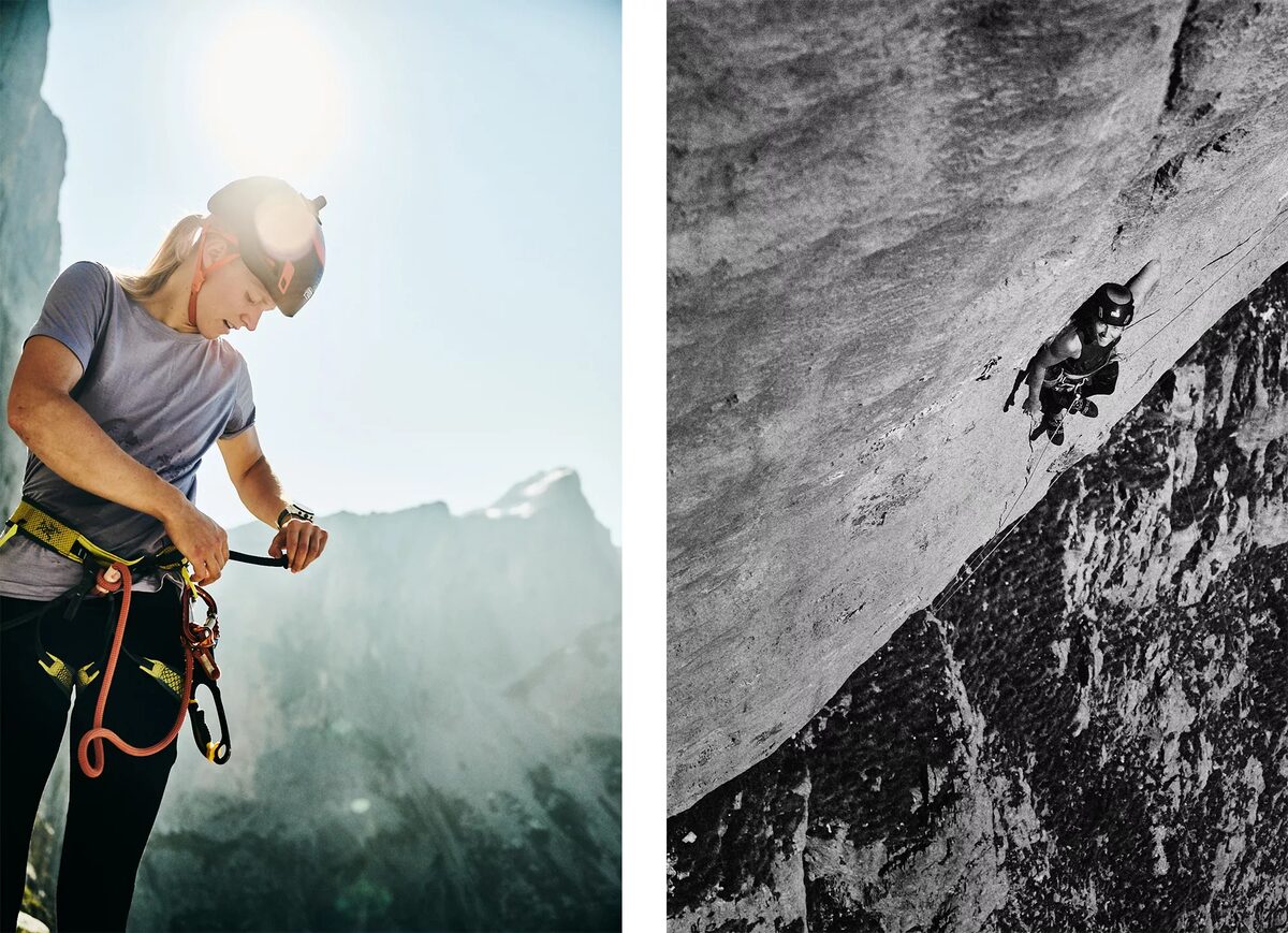 Athlete Lara Neumeier on alpine rock – documented by Ray Demski c/o UPFRONT for ARC’TERYX
