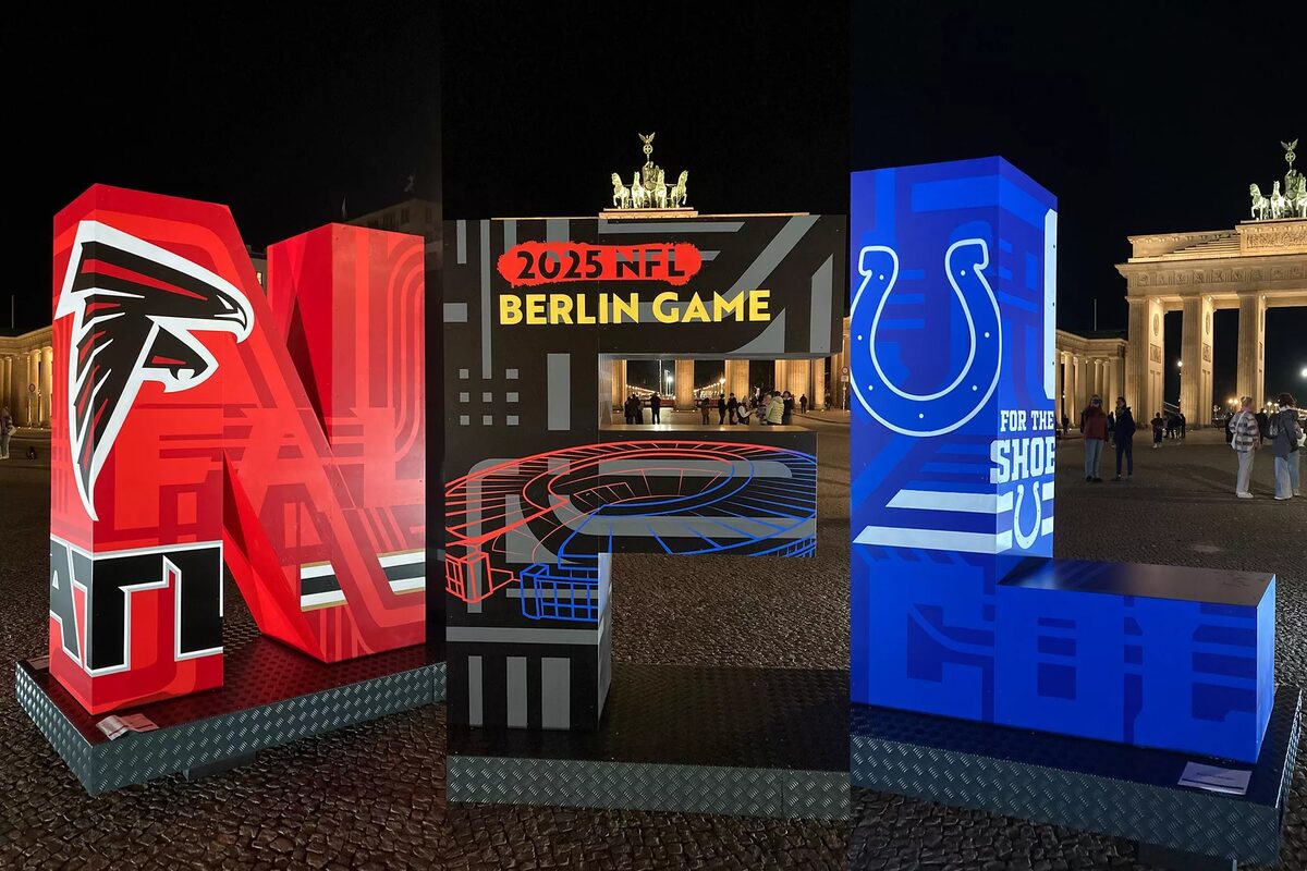 <b>NFL BERLIN GAME 2025</b> - Typography Installation by <b>STEFFEN SEEGER c/o 2AGENTEN</b>&nbsp;