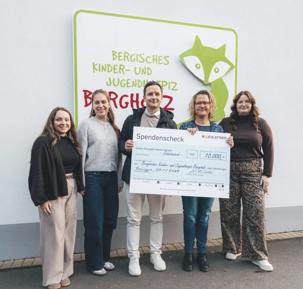 <b>LEDLENSER </b>donates €10,000 to the Children's and Youth Hospice&nbsp;<b>BURGHOLZ</b>
