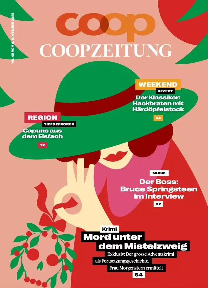 <b>MOON &amp; JUNE</b> packaging design &amp; <b>COOP </b>Christmas Crime Story illustrated by<b> JOANNA GNIADY c/o 2AGENTEN</b>