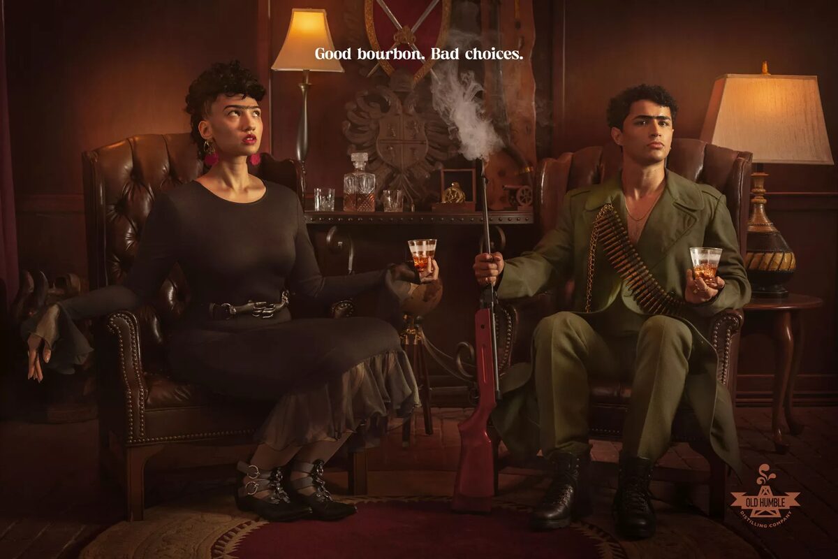 Revisited: 'Good Bourbon. Bad Choices.' - Angry God photographed the Old Humble Distillery campaign