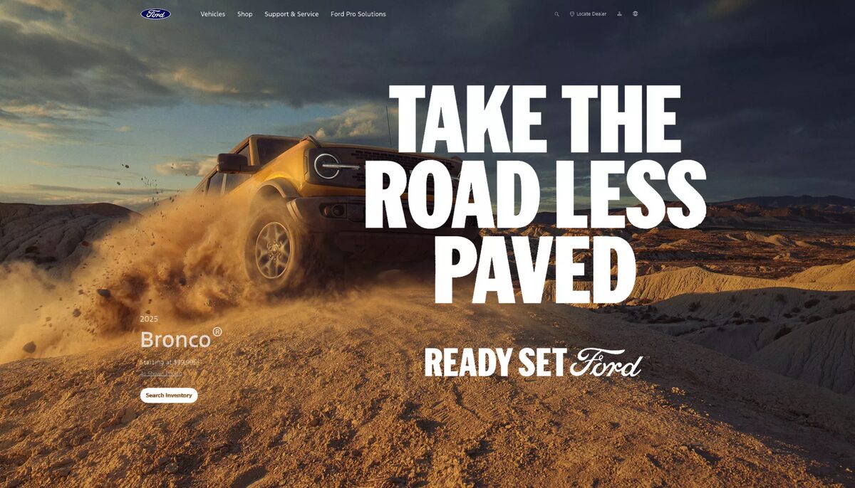 MICHAEL HANISCH photographs Ford Bronco campaign in striking desert landscapes