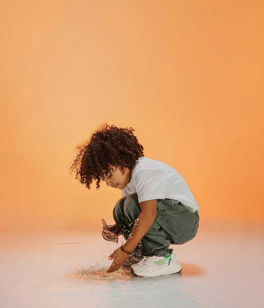 Hannah Lipowsky photographed the kids' campaign for the premium sneaker and lifestyle line Hi-Tec HTS74