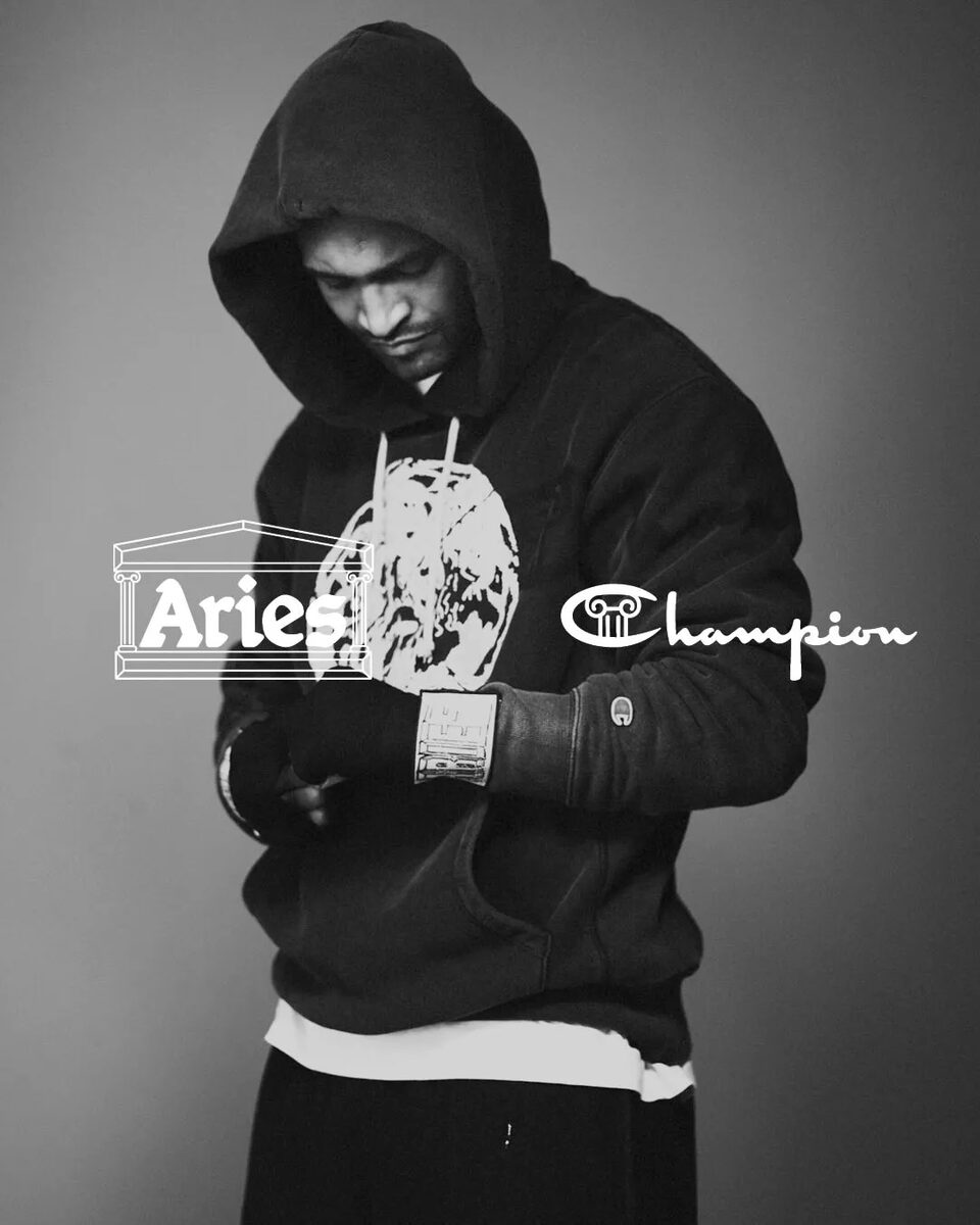 Redefining Classic Sportswear - Douglas Irvine photographed the ARIES ARISE X CHAMPION Capsule Collection