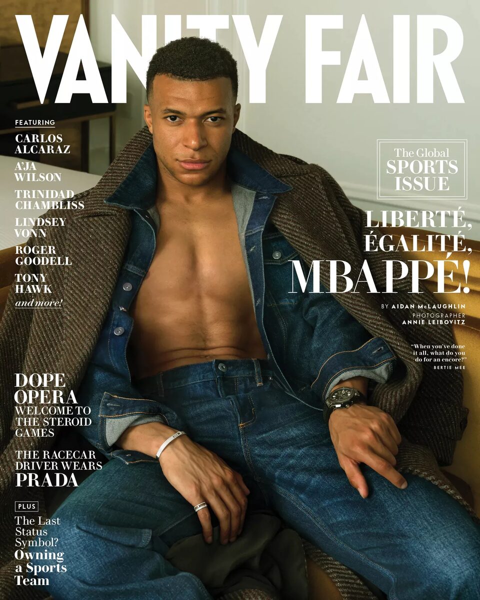 Annie Leibovitz photographed French football star Kylian Mbappé for 'The Global Sports' issue of VANITY FAIR
