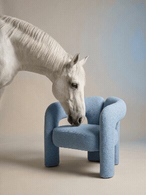Where horses and design come together... - an AI hybrid animation by Pascale Weber