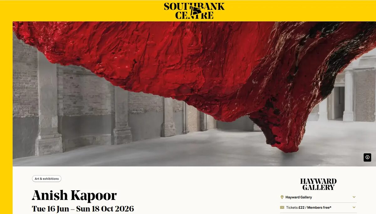 Venture into a world of mystery... Anish Kapoor's sensational return to the Hayward Gallery, on view until October 18, 2026