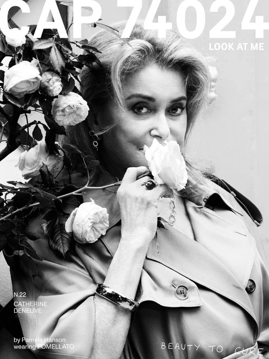 Pamela Hanson photographed French screen legend Catherine Deneuve for CAP 74024 magazine