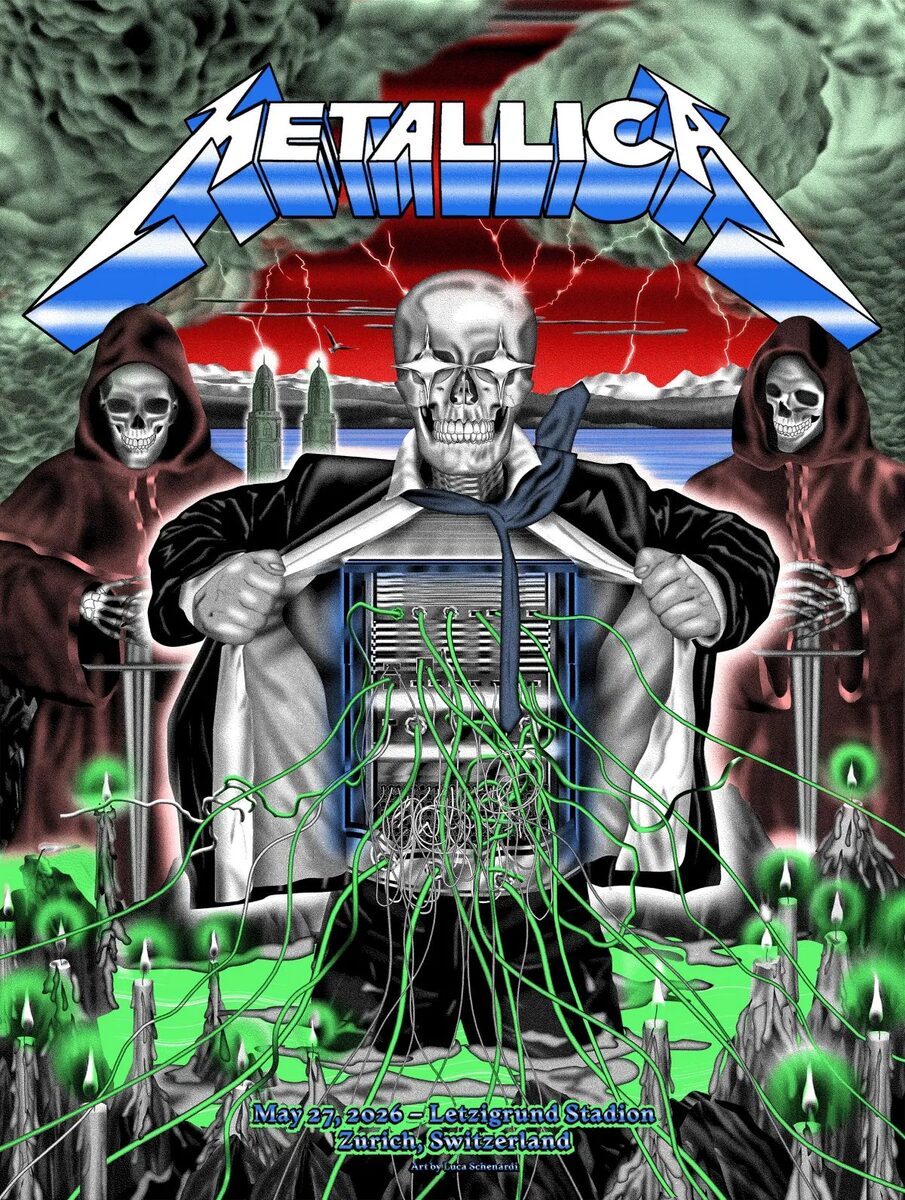 METALLICA Tour Poster &amp; T-Shirt Design by Luca Schenardi