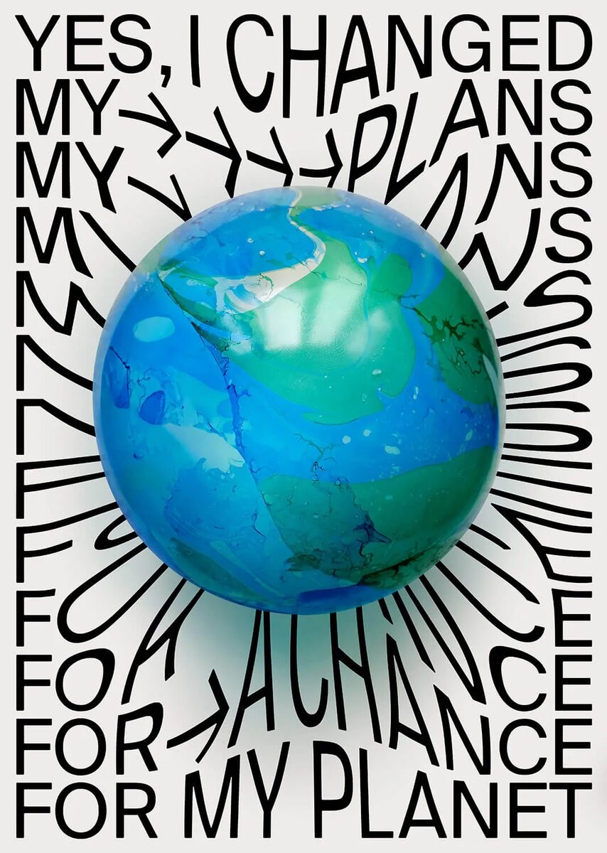 Tina Touli creates poster for the global climate initiative MATE ACT NOW