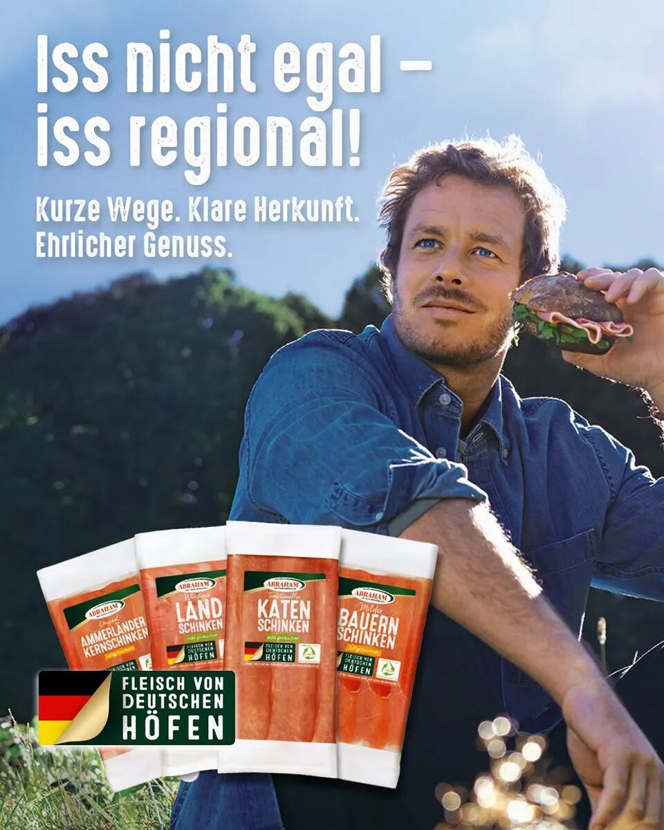 'What You Eat Matters – Eat Local' -&nbsp; Abraham ham commercial with Double-T Artists Maik Flöder, DOP Blanca Behrens &amp;&nbsp; Lubbertus KI