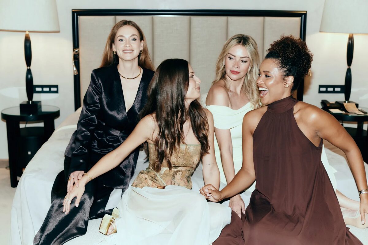 Sarah Storch portrays Lena Meckel, Laura Osswald, Iris Ried and Teresa Klamert for the â€œSo Happy It Hurtsâ€ premiere at Filmfest Munich